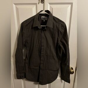 Men’s Charcoal Button-Up Shirt